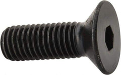 Made in USA - M10x1.50 Metric Coarse Hex Socket Drive, 90° Flat Head Socket Cap Screw - Grade 10.9 Alloy Steel, Black Oxide Finish, Fully Threaded, 30mm Length Under Head - Makers Industrial Supply