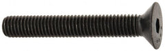 Made in USA - M5x0.80 Metric Coarse Hex Socket Drive, 90° Flat Head Socket Cap Screw - Grade 10.9 Alloy Steel, Black Oxide Finish, Fully Threaded, 35mm Length Under Head - Makers Industrial Supply