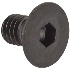 Made in USA - M6x1.00 Metric Coarse Hex Socket Drive, 90° Flat Head Socket Cap Screw - Grade 10.9 Alloy Steel, Black Oxide Finish, Fully Threaded, 10mm Length Under Head - Makers Industrial Supply