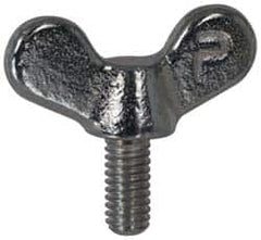 Value Collection - 5/16-18 Winged Shoulder Grade 32510 Iron Thumb Screw - 3-3/4" OAL, 1-3/4" Head Diam x 3/4" Head Height, Uncoated - Makers Industrial Supply