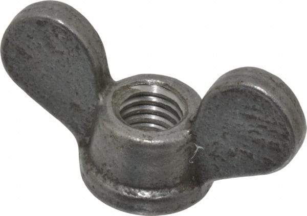 Value Collection - 3/8-16 UNC, Uncoated, Steel Standard Wing Nut - Grade 1015-1025, 1-5/8" Wing Span, 7/8" Wing Span, 11/16" Base Diam - Makers Industrial Supply