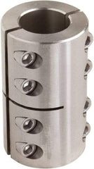 Climax Metal Products - 7/8" Inside x 1-5/8" Outside Diam, Two Piece Rigid Coupling without Keyway - 2-1/2" Long - Makers Industrial Supply