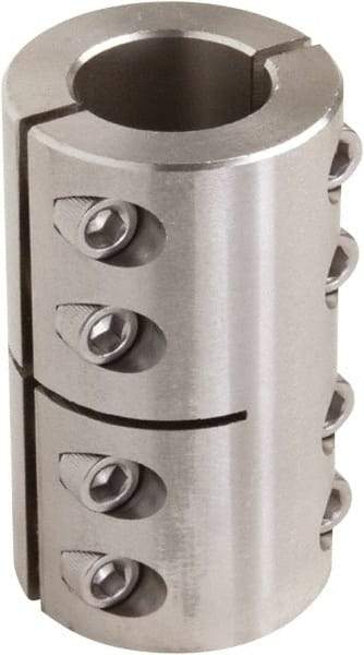 Climax Metal Products - 3/4" Inside x 1-1/2" Outside Diam, Two Piece Rigid Coupling without Keyway - 2-1/4" Long - Makers Industrial Supply