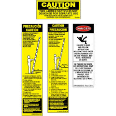 Werner - Ladder Accessories; Type: Safety Label Replacement ; For Use With: Aluminum Extension Ladders ; Material: Paper - Exact Industrial Supply