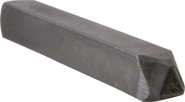 Made in USA - 3/16 Inch Character Size, 25 within a Triangle, Code Stamp - Steel - Makers Industrial Supply