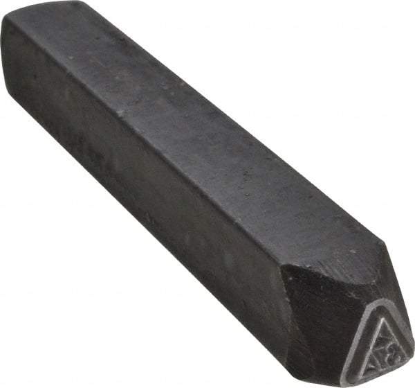 Made in USA - 3/16 Inch Character Size, 37 within a Triangle, Code Stamp - Steel - Makers Industrial Supply