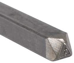 Made in USA - 3/16 Inch Character Size, 43 within a Triangle, Code Stamp - Steel - Makers Industrial Supply