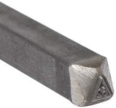 Made in USA - 3/16 Inch Character Size, 62 within a Triangle, Code Stamp - Steel - Makers Industrial Supply