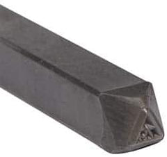 Made in USA - 3/16 Inch Character Size, 79 within a Triangle, Code Stamp - Steel - Makers Industrial Supply