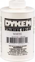 Dykem - 8 Ounce White Staining Color - Brush in Cap Container - Makers Industrial Supply