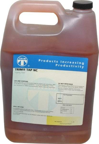 Master Fluid Solutions - Trim Tap NC, 1 Gal Bottle Tapping Fluid - Straight Oil, For Broaching, Gear Cutting, Gundrilling, Milling, Reaming, Sawing, Shaving, Threading - Makers Industrial Supply