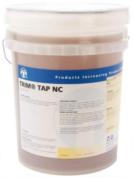 Master Fluid Solutions - Trim Tap NC, 5 Gal Pail Tapping Fluid - Straight Oil, For Broaching, Gear Cutting, Gundrilling, Milling, Reaming, Sawing, Shaving, Threading - Makers Industrial Supply