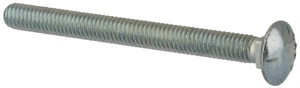 Value Collection - 5/16-18 UNC 3-1/2" Length Under Head, Standard Square Neck, Carriage Bolt - Grade 5 Steel, Zinc-Plated Finish - Makers Industrial Supply