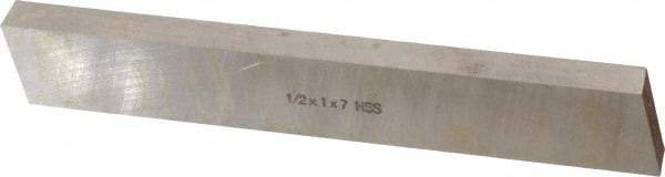 Interstate - M2 High Speed Steel Rectangular Tool Bit Blank - 1/2" Wide x 1" High x 7" OAL, Ground - Exact Industrial Supply