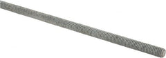 Made in USA - 3/8-16 UNC (Coarse), 2' Long, Low Carbon Steel Threaded Rod - Hot-Dipped Galvanized Finish, Right Hand Thread - Makers Industrial Supply