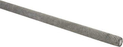 Made in USA - 1/2-13 UNC (Coarse), 2' Long, Low Carbon Steel Threaded Rod - Hot-Dipped Galvanized Finish, Right Hand Thread - Makers Industrial Supply