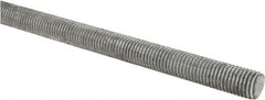 Made in USA - 3/4-10 UNC (Coarse), 2' Long, Low Carbon Steel Threaded Rod - Hot-Dipped Galvanized Finish, Right Hand Thread - Makers Industrial Supply