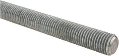 Made in USA - 1-8 UNC (Coarse), 2' Long, Low Carbon Steel Threaded Rod - Hot-Dipped Galvanized Finish, Right Hand Thread - Makers Industrial Supply