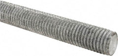 Made in USA - 7/8-9 UNC (Coarse), 6' Long, Low Carbon Steel Threaded Rod - Hot-Dipped Galvanized Finish, Right Hand Thread - Makers Industrial Supply