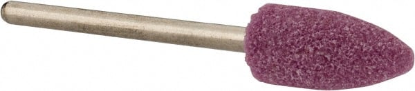 Grier Abrasives - 3/8 x 3/4" Head Diam x Thickness, B52, Pointed, Aluminum Oxide Mounted Point - Makers Industrial Supply