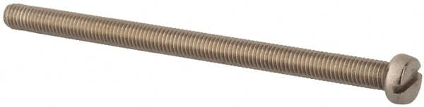 Value Collection - M5x0.80 Metric Coarse, 80mm Length Under Head Slotted Drive Machine Screw - Fillister Head, Grade 18-8 & A2 Stainless Steel, Uncoated, Without Washer - Makers Industrial Supply