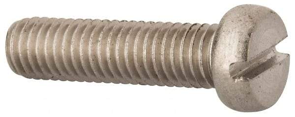 Value Collection - M8x1.25 Metric Coarse, 30mm Length Under Head Slotted Drive Machine Screw - Fillister Head, Grade 18-8 & A2 Stainless Steel, Uncoated, Without Washer - Makers Industrial Supply