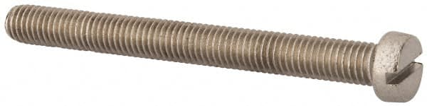 Value Collection - M8x1.25 Metric Coarse, 80mm Length Under Head Slotted Drive Machine Screw - Fillister Head, Grade 18-8 & A2 Stainless Steel, Uncoated, Without Washer - Makers Industrial Supply