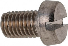 Value Collection - M10x1.50 Metric Coarse, 16mm Length Under Head Slotted Drive Machine Screw - Fillister Head, Grade 18-8 & A2 Stainless Steel, Uncoated, Without Washer - Makers Industrial Supply