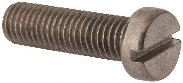 Value Collection - M10x1.50 Metric Coarse, 35mm Length Under Head Slotted Drive Machine Screw - Fillister Head, Grade 18-8 & A2 Stainless Steel, Uncoated, Without Washer - Makers Industrial Supply