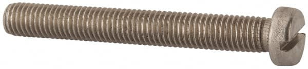 Value Collection - M10x1.50 Metric Coarse, 80mm Length Under Head Slotted Drive Machine Screw - Fillister Head, Grade 18-8 & A2 Stainless Steel, Uncoated, Without Washer - Makers Industrial Supply