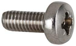 Value Collection - M8x1.25 Metric Coarse, 40mm OAL Pozidriv Drive Machine Screw - Flat Head, Grade 18-8 & A2 Stainless Steel, Uncoated, Without Washer - Makers Industrial Supply