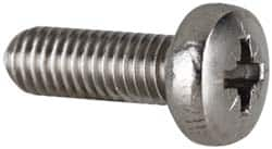 Value Collection - M6x1.00 Metric Coarse, 12mm Length Under Head Pozidriv Drive Machine Screw - Pan Head, Grade 18-8 & A2 Stainless Steel, Uncoated, Without Washer - Makers Industrial Supply