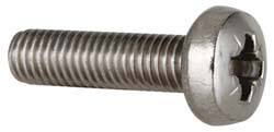 Value Collection - M8x1.25 Metric Coarse, 30mm Length Under Head Pozidriv Drive Machine Screw - Pan Head, Grade 18-8 & A2 Stainless Steel, Uncoated, Without Washer - Makers Industrial Supply