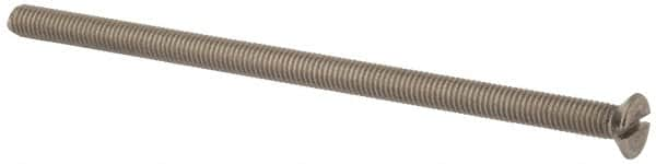 Value Collection - M5x0.80 Metric Coarse, 100mm OAL Slotted Drive Machine Screw - Flat Head, Grade 316 & A4 Stainless Steel, Uncoated, Without Washer - Makers Industrial Supply