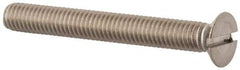 Value Collection - M6x1.00 Metric Coarse, 50mm OAL Slotted Drive Machine Screw - Flat Head, Grade 316 & A4 Stainless Steel, Uncoated, Without Washer - Makers Industrial Supply