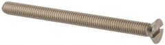 Value Collection - M6x1.00 Metric Coarse, 75mm OAL Slotted Drive Machine Screw - Flat Head, Grade 316 & A4 Stainless Steel, Uncoated, Without Washer - Makers Industrial Supply