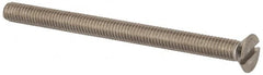 Value Collection - M6x1.00 Metric Coarse, 80mm OAL Slotted Drive Machine Screw - Flat Head, Grade 316 & A4 Stainless Steel, Uncoated, Without Washer - Makers Industrial Supply