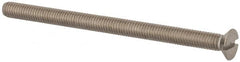 Value Collection - M6x1.00 Metric Coarse, 90mm OAL Slotted Drive Machine Screw - Flat Head, Grade 316 & A4 Stainless Steel, Uncoated, Without Washer - Makers Industrial Supply