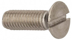 Value Collection - M8x1.25 Metric Coarse, 25mm OAL Slotted Drive Machine Screw - Flat Head, Grade 316 & A4 Stainless Steel, Uncoated, Without Washer - Makers Industrial Supply