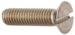 Value Collection - M8x1.25 Metric Coarse, 30mm OAL Slotted Drive Machine Screw - Flat Head, Grade 316 & A4 Stainless Steel, Uncoated, Without Washer - Makers Industrial Supply