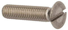 Value Collection - M8x1.25 Metric Coarse, 35mm OAL Slotted Drive Machine Screw - Flat Head, Grade 316 & A4 Stainless Steel, Uncoated, Without Washer - Makers Industrial Supply