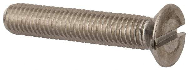 Value Collection - M8x1.25 Metric Coarse, 45mm OAL Slotted Drive Machine Screw - Flat Head, Grade 316 & A4 Stainless Steel, Uncoated, Without Washer - Makers Industrial Supply