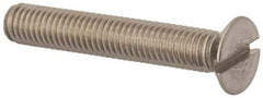 Value Collection - M8x1.25 Metric Coarse, 50mm OAL Slotted Drive Machine Screw - Flat Head, Grade 316 & A4 Stainless Steel, Uncoated, Without Washer - Makers Industrial Supply