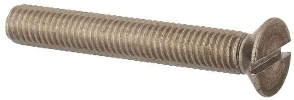 Value Collection - M8x1.25, 55mm OAL Slotted Drive Machine Screw - Flat Head, Grade 316 & A4 Stainless Steel, Uncoated, Without Washer - Makers Industrial Supply