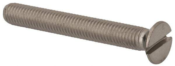 Value Collection - M8x1.25 Metric Coarse, 65mm OAL Slotted Drive Machine Screw - Flat Head, Grade 316 & A4 Stainless Steel, Uncoated, Without Washer - Makers Industrial Supply