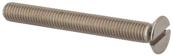 Value Collection - M8x1.25 Metric Coarse, 70mm OAL Slotted Drive Machine Screw - Flat Head, Grade 316 & A4 Stainless Steel, Uncoated, Without Washer - Makers Industrial Supply