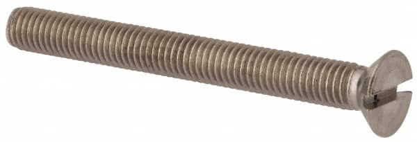 Value Collection - M8x1.25 Metric Coarse, 75mm OAL Slotted Drive Machine Screw - Flat Head, Grade 316 & A4 Stainless Steel, Uncoated, Without Washer - Makers Industrial Supply