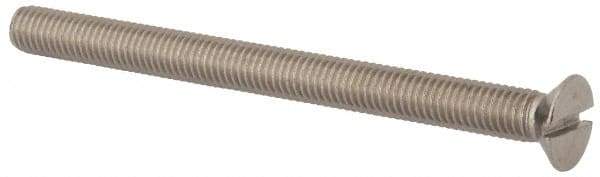 Value Collection - M8x1.25 Metric Coarse, 100mm OAL Slotted Drive Machine Screw - Flat Head, Grade 316 & A4 Stainless Steel, Uncoated, Without Washer - Makers Industrial Supply