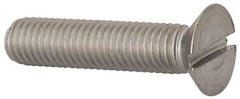 Value Collection - M10x1.50 Metric Coarse, 45mm OAL Slotted Drive Machine Screw - Flat Head, Grade 316 & A4 Stainless Steel, Uncoated, Without Washer - Makers Industrial Supply