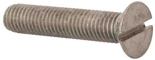 Value Collection - M10x1.50 Metric Coarse, 50mm OAL Slotted Drive Machine Screw - Flat Head, Grade 316 & A4 Stainless Steel, Uncoated, Without Washer - Makers Industrial Supply